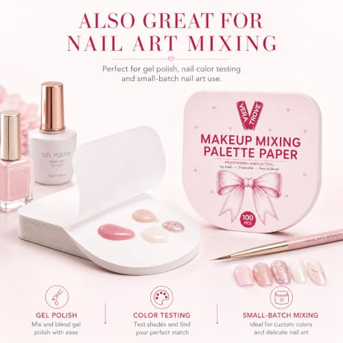 Disposable Nail Art Palette Paper, 100 Sheets | Water-Resistant