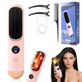 Cordless Hair Straightener Brush for Short Hair, Ceramic 9 Temps