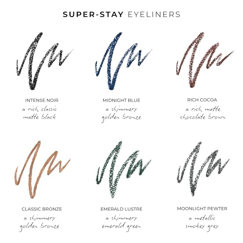 WUNDERBROW Waterproof Eyeliner Pencil - Smudge-Proof, Intense Noir, 24H Long-Wear
