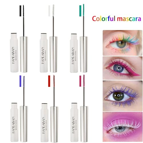 6-Color Mascara Set Waterproof Long Lasting Eye Makeup