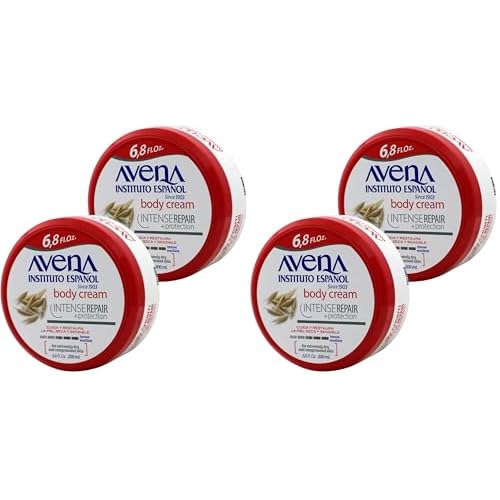 Avena Instituto Espa?ol Intense Repair Protection, Body lo for Sensitive Skin, Soothes the Skin, Intense Emollient, Soft and Glowing Skin, Dry Skin, 6.8 Fl Oz each, 2- Pack, Jars (Pack of 2)
