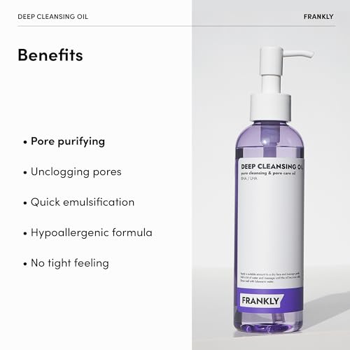 FRANKLY Deep Pore Treatment Duo: Closer Serum & Pore Cleansing Oil | Gifts for Women | BHA/LHA Purifying Cleanser + Peptide Pore Minimizing Serum | Hydrating & Anti-Aging | Korean Skincare Set