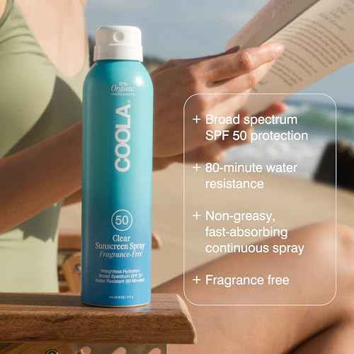 COOLA Organic Sunscreen SPF 50 Sunblock Spray