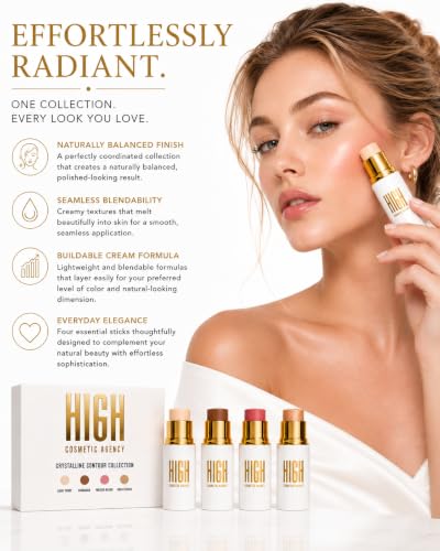 Crystalline 4-Piece Cream Stick Face Sculpting Kit