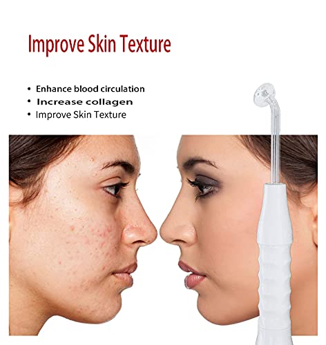 High Frequency Facial Wand Machine for Anti-Aging Skin Care with 5 Interchangeable Tips