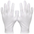 PAXCOO XL White Cotton Gloves - 6 Pairs for Moisturizing & Eczema