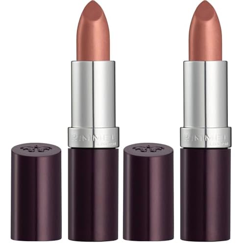 Rimmel Lasting Finish Lipstick - Up to 8 Hours of Intense Lip Color with Color Protect Technology and Exclusive Black Diamond Complex - 014, .14oz (Pack of 2)
