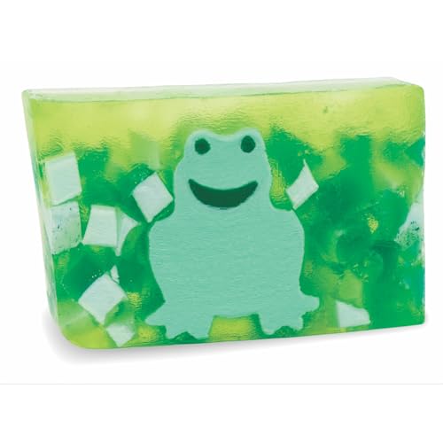 Primal Elements Glycerin Bar Soap | Helps All Skin Types, Sensitive, Oily & Dry Skin | NO PARABENS, VEGAN, GLUTEN FREE, 100% VEGETABLE BASE - (Green Frog)