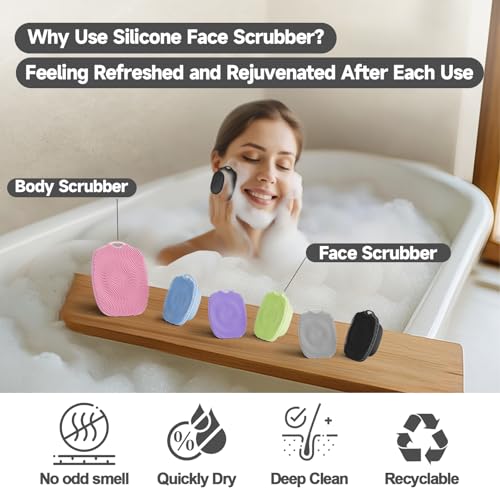 Silicone Face Scrubber Set - Soft Exfoliator for Sensitive Skin