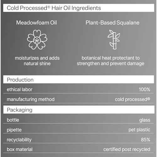 Act+Acre Cold Processed 5% Argan Repair Hair Oil - Moisturizing Argan and Meadowfoam Seed Oil - 100% Plant Based Ingredients - Protects and Prevents Damage and Frizz