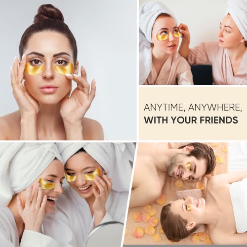 20Pcs Gold Under Eye Patches for Dark Circles Puffy Eyes Wrinkles - Pack of 10 Sets