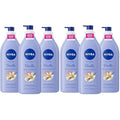NIVEA Oil Infused Vanilla and Almond Oil Body Lotion for Women,Fast-Absorbing and Non-Greasy Vanilla Scented Lotion Moisturizes for 48 Hours,16.9 Fl Oz Pump Bottle,(Pack of 6)