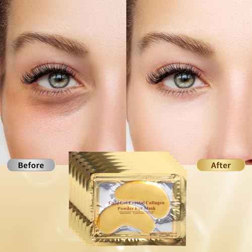 POSTA 50 Pairs 24K Gold Eye Mask, Collagen Under Eye Mask for Dark Cirlce, Puffiness, Refresh, Revitalizing, Travel, Wrinkles, Eye Patches Luxury Gift for Women & Men