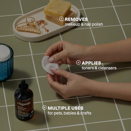 Cliganic Premium Cotton Rounds for Face, Makeup Remover Pads, 300
