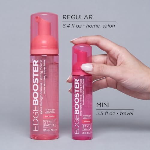 Style Factor Edge Booster Extra Strength Mousse 6.4oz Green Beryl for Curly Hair