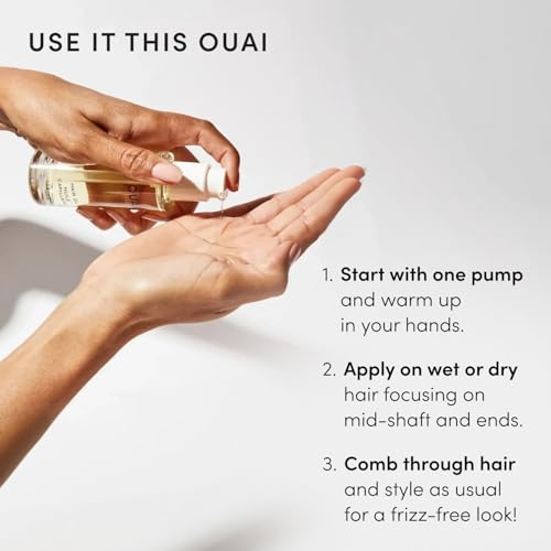 OUAI Hair Oil Heat Protectant & Smoothing Serum Duo (1.5oz + 0.45oz)