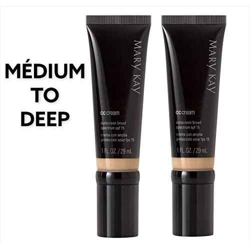 2 PCS MARY KAY CC CREAM SUNSCREEN BROAD SPECTRUM SPF 15 1 FL. OZ.MEDIUM TO DEEP