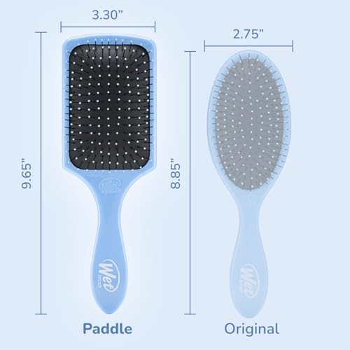 Wet Brush Paddle Detangler Hair Brush in Sky - Gentle Wet & Dry Brush