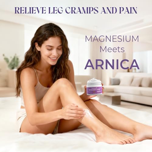 Nighttime Magnesium Lotion with Arnica ? Magnesium Cream for Sleep ? Potent Magnesium Formula Soothes Muscles & Joints, Apply to Legs & Feet Before Bed ? Suitable for kids and adults