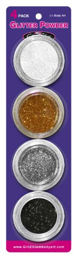GlitZGlam Extra Large Glitter Tattoo Refill 4-Pack
