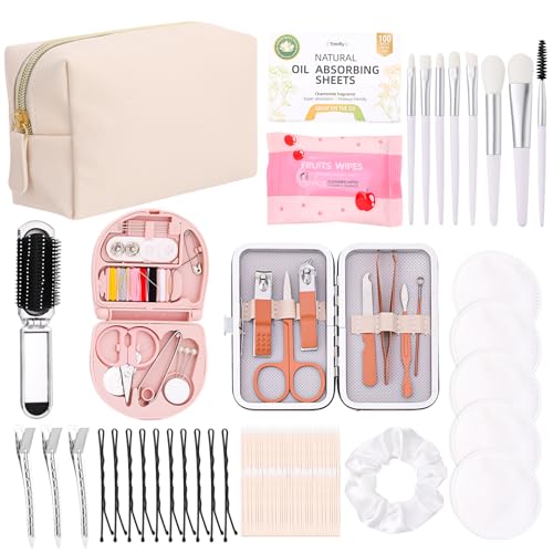 Bridal Emergency Kit for Wedding Day Wedding Bride Essentials Survival Set Over 30 Essentials Travel Kit with Makeup Bag for Bride