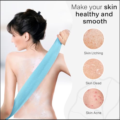 Yiclick 2PCS Exfoliating Washcloth Towel - 40 Inch Back Scrubber