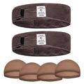 Velvet Wig Grip Band 2-Pack with 4 Wig Caps