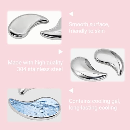 Cooling Eye Pad for Puffy Eyes - Stainless Steel Eye Mask