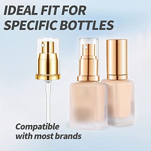 4-Pack Gold Foundation Pump for Liquid Makeup Bottles