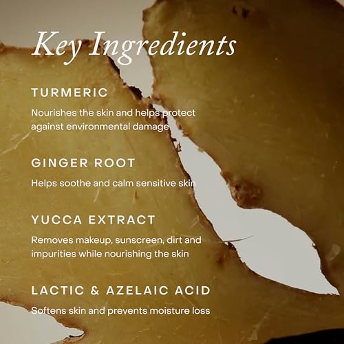 True Botanicals Ginger Turmeric Cleansing Balm - Hydrating Makeup Remover for Sensitive Skin