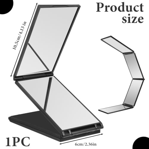 Vin Beauty 4-Way Foldable Handheld Makeup & Haircut Mirror, Portable 360° Self-Grooming Tool