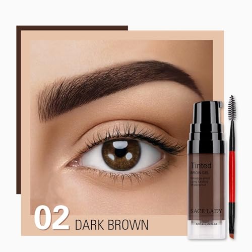 SACE LADY 3D Eyebrow Gel Waterproof Dark Brown 0.2oz