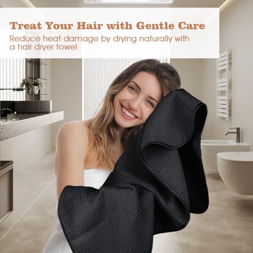 Microfiber Hair Towel Wrap 2 Pack – Fast Drying, All Hair Types