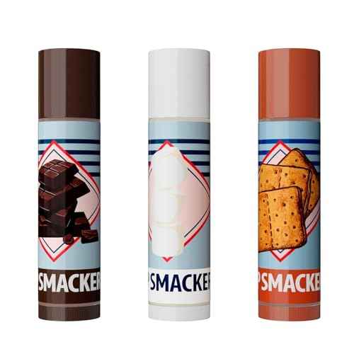 Lip Smacker S¡¯mores Lip Balm Trio Tin ? Moisturizing & Sheer Lip Balm Trio with Delicious Dessert-Inspired Flavors ? S¡¯more