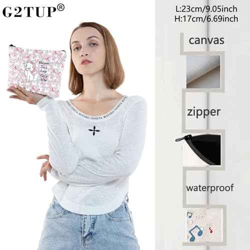 G2TUP Cartoon Cat Makeup Cosmetic Bag Cat Movie Fans Gift Because I'm A Lady Cartoon Movie Themed Gift (I'm A Lady New)