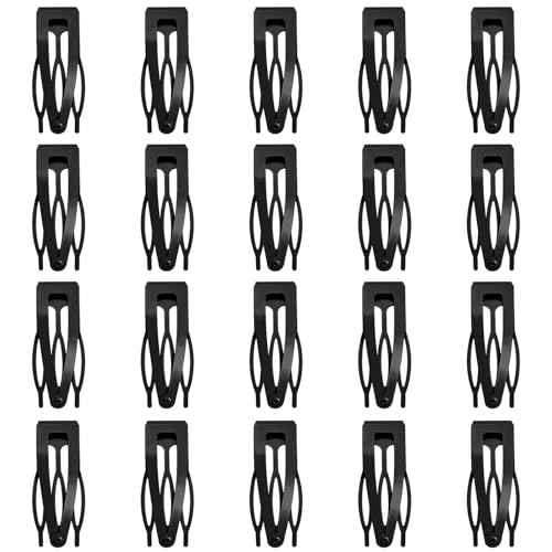 20 Pcs Snap Hair Clips for Women Snap Hair Barrettes Double Grip Hair Clips 3 Prong Clips for Hair Barrettes for Women Girls (Black)