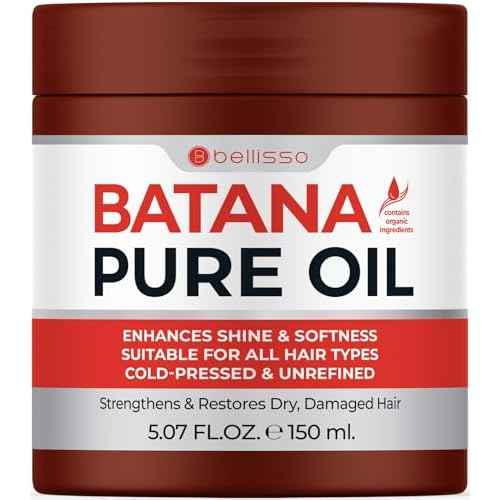 Batana Oil - Pure, Unrefined and Cold Pressed - Volumizing Hair Treatment for Women and Men - Hydrating Nourishment for Dry, Broken and Brittle Split Ends - Deep Hydration and Moisture Hair Mask