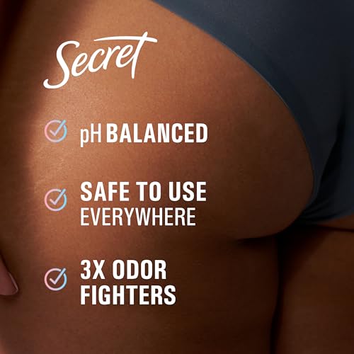 Secret Whole Body Deodorant Spray Travel Size 1 oz Peach Vanilla - 72HR Odor Protection, Aluminum-Free, Clear, Dermatologist Tested