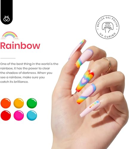 Beetles Gel Polish Set 20 Colors Halloween Nail Polish Glitter Bright Rainbow Collection Sparkle Pink Red Green Blue Gel Base Glossy & Matte Top Coat UV Gel Nails