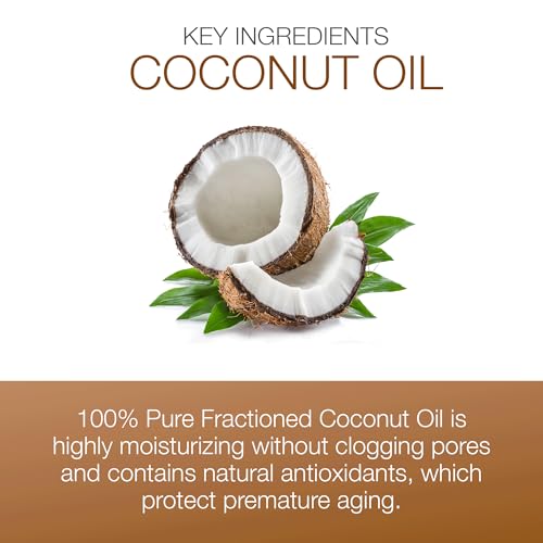 Bon Vital' Coconut Massage Creme Made with 100% Pure Fractionated Coconut Oil, Moisturizer to Repair Dry Skin, No Greasy Feel, Anti-Aging Cream for Professional Massage, 8 Ounces (Packaging May Vary)