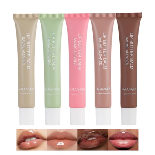 5-Piece Hydrating Lip Butter Balm Set with Natural Oils