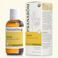 Pranarom - USDA Certified Organic Moroccan Argan Virgin Plant Oil - 2 fl oz Glass Bottle - Mositurize, Protect, & Nourish - Hair, Skin, & Nails