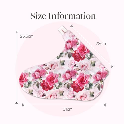 Koelf Rose Petal Satin Foot Mask - Intensive Moisturizing Socks (10 Pairs)