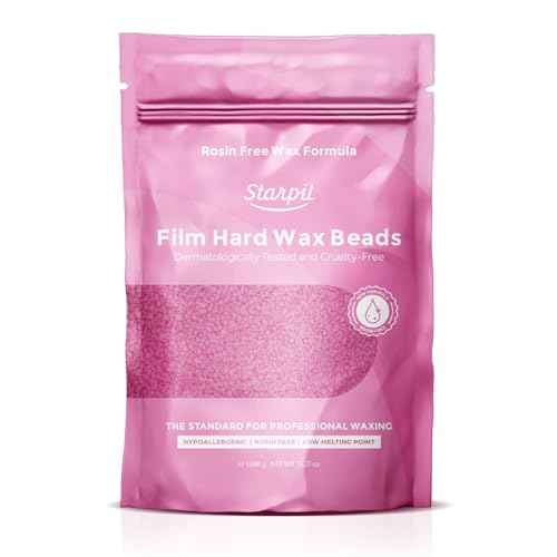Starpil Wax 1000g / 2.2 lb Pink hypoallergenic Hard Wax Beads for body Hair Removal, Stripless Body Wax Beans, Polymer Blend Bikini Wax, Coarse Hair Removal hypoallergenic Beads for Sensitive Skin