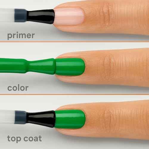 Sally Hansen Miracle Gel Keith Haring Salon Quality Nail Polish | Gel-Like Formula, Two-Step System, No UV Light Needed, Long Lasting | Opaque, Glossy | 920 Go Figures | Bright Olive Green Nail Polish