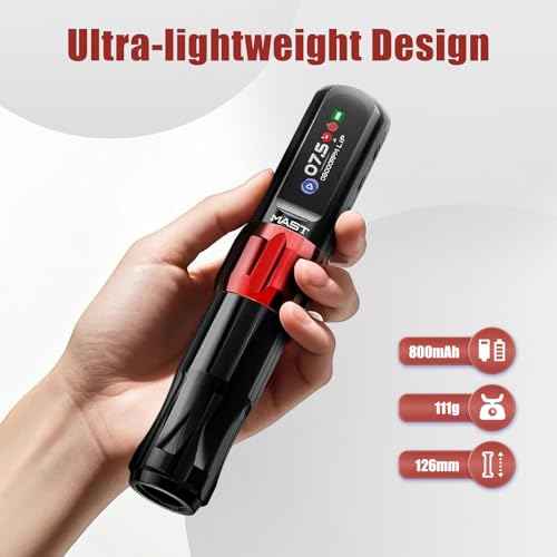 Tattoo Machine Cordless Pen Gun Extra 800mAh Battery Mcore Motor Rotary With 10Pcs Tattoo Cartridge Needles Black Ink Holder Cups For Artists & Beginners