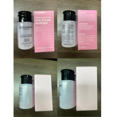 Nail Polish Remover Non-Acetone Unscented VE Nourishing 3-6s Quick Removal Pump Bottle