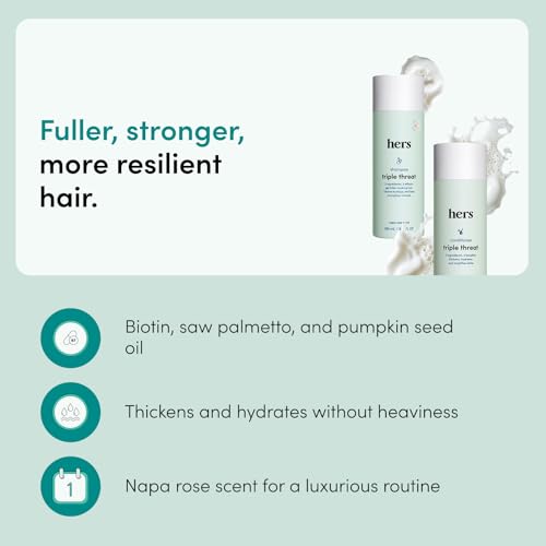 HERS Triple Threat Shampoo & Conditioner Set - Vegan, Color-Safe