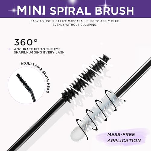 GAQQI Lash Cluster Glue Black & Lash Bond Seal Clear Bundle for Eyelash Extensions