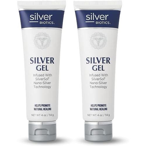 Silver Biotics First Aid Healing & Soothing Gel | Advanced SilverSol Technology | Amazing for Healing Skin from Scars, Burns, Wounds, Blemishes & More | 20ppm | 4 Oz (Pack of 2)